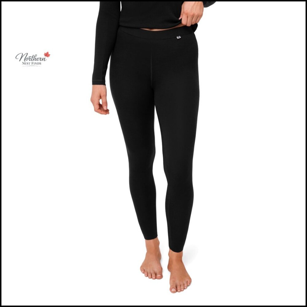 Merino Wool Thermal Leggings, Base Layer for Winter, Soft & Odor-Free